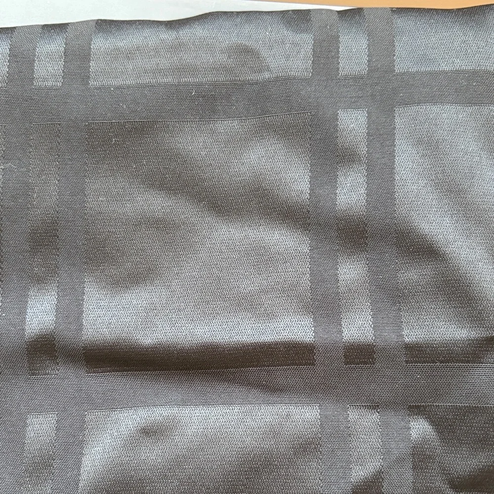Black on Black Checkered Patterned Square Tablecloth 51” x 51”